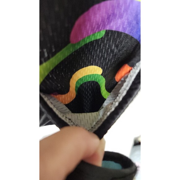 Aogda Colorful  Full-Zip Cycling Shirt Jersey Sz L Mesh Sides 3 Pouches In Back - Picture 14 of 16